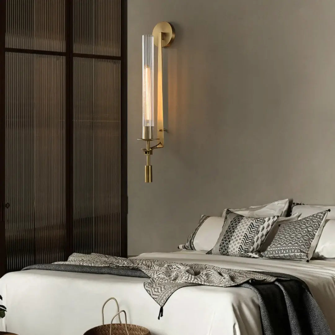 Kristy Glass Indoor Wall Lamp Farmhouse - Letslighting