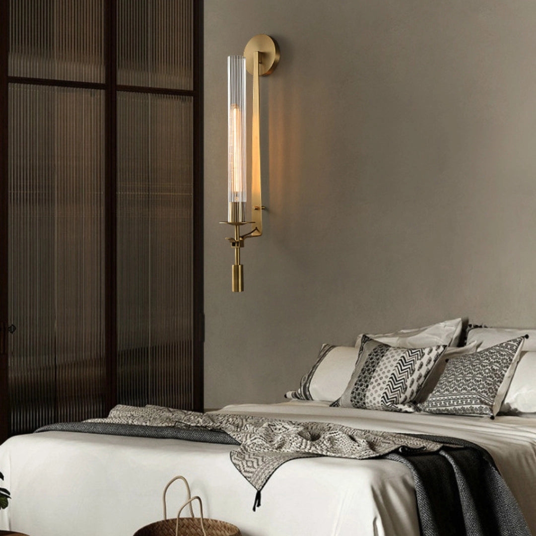 Kristy Glass Indoor Wall Lamp Farmhouse - Letslighting