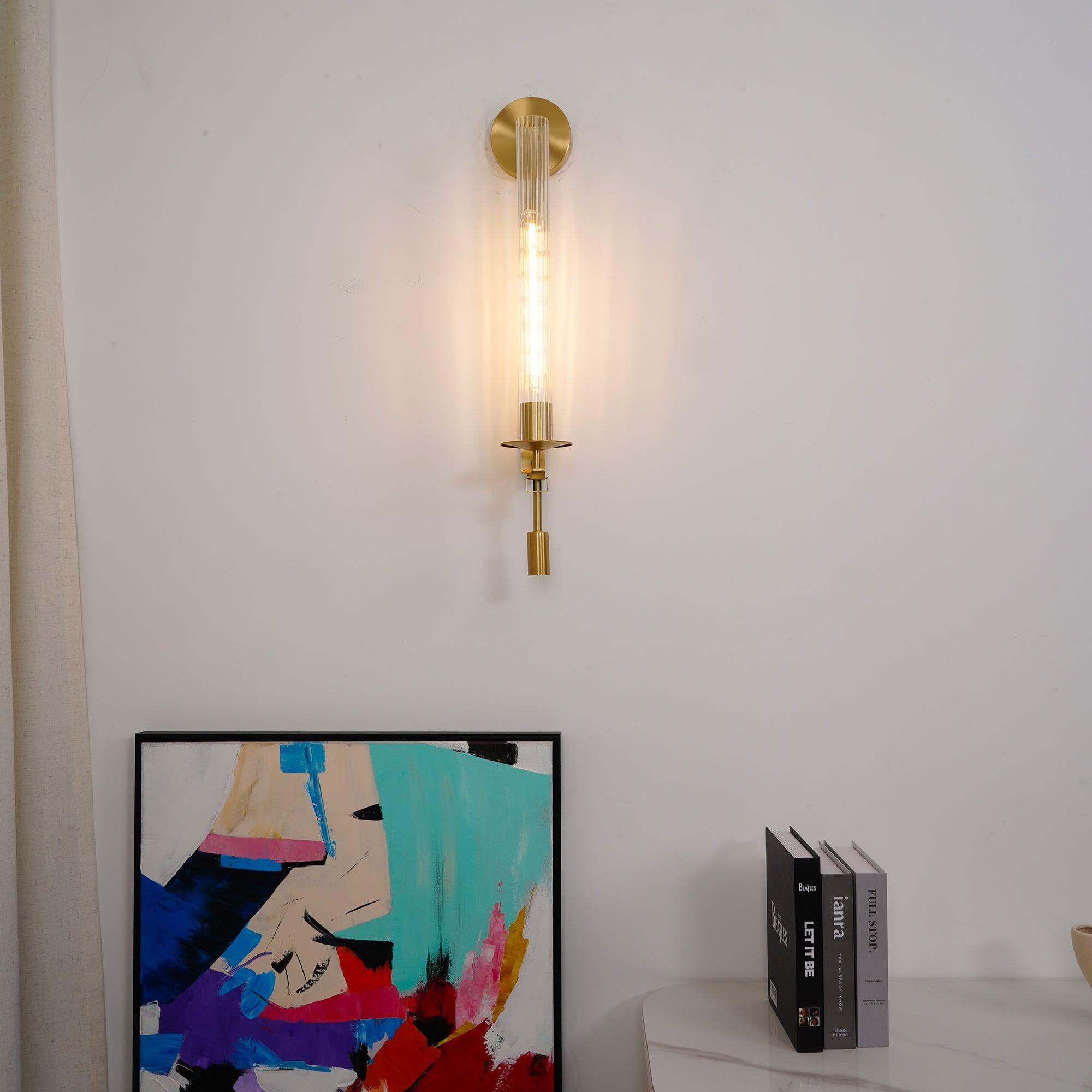 Kristy Glass Indoor Wall Lamp Farmhouse - Letslighting