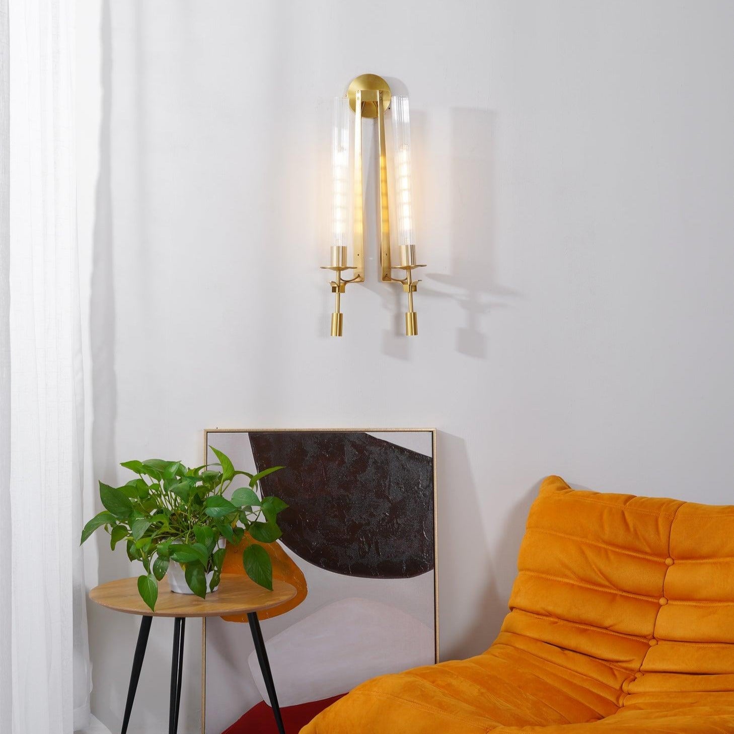Kristy Glass Indoor Wall Lamp Farmhouse - Letslighting