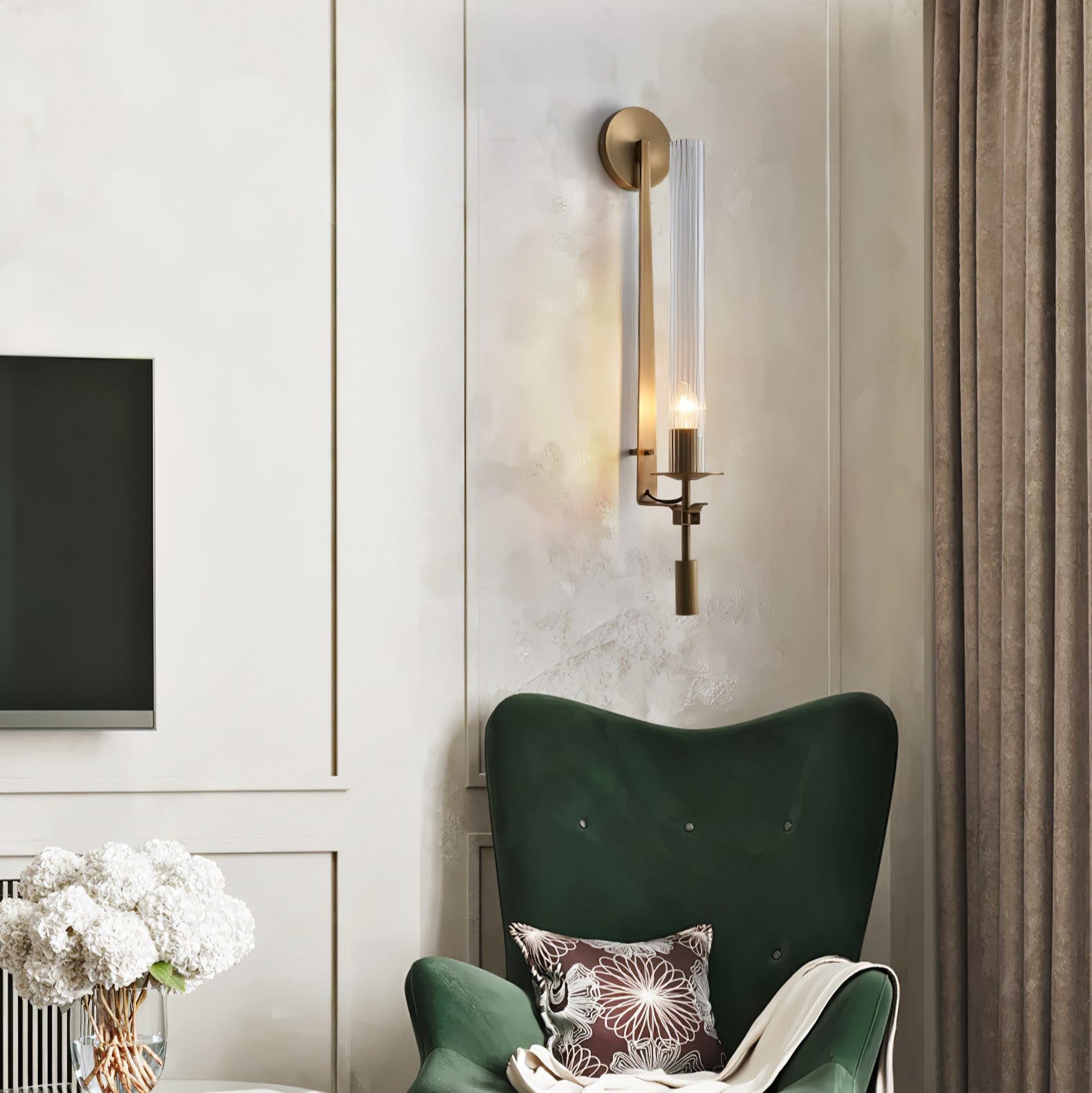 Kristy Glass Indoor Wall Lamp Farmhouse - Letslighting