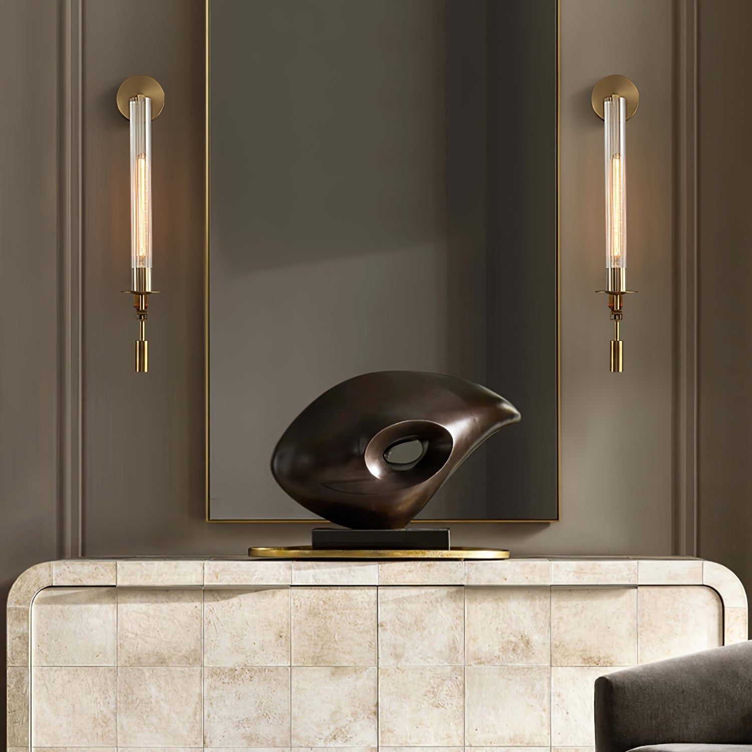 Kristy Glass Indoor Wall Lamp Farmhouse - Letslighting