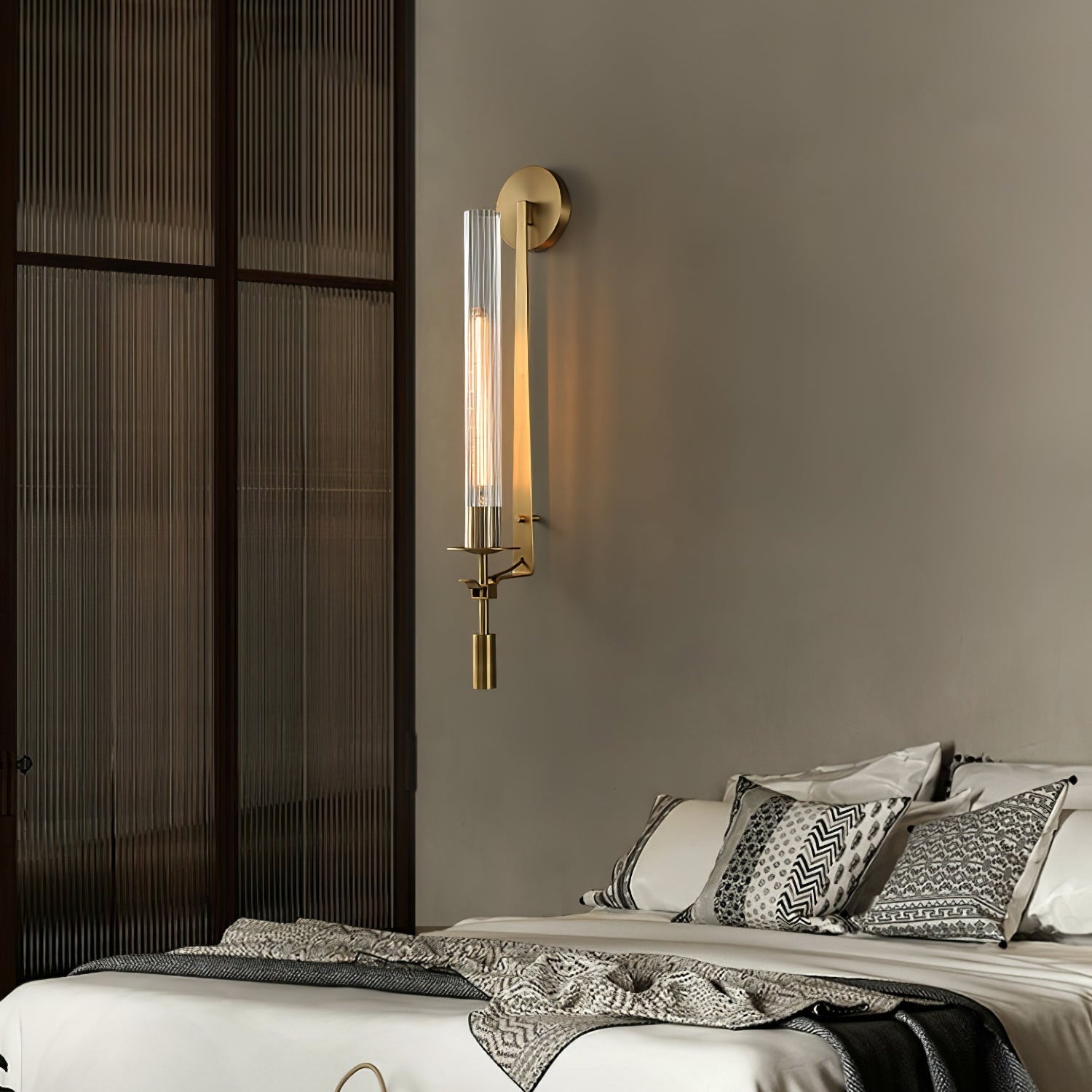 Kristy Glass Indoor Wall Lamp Farmhouse - Letslighting