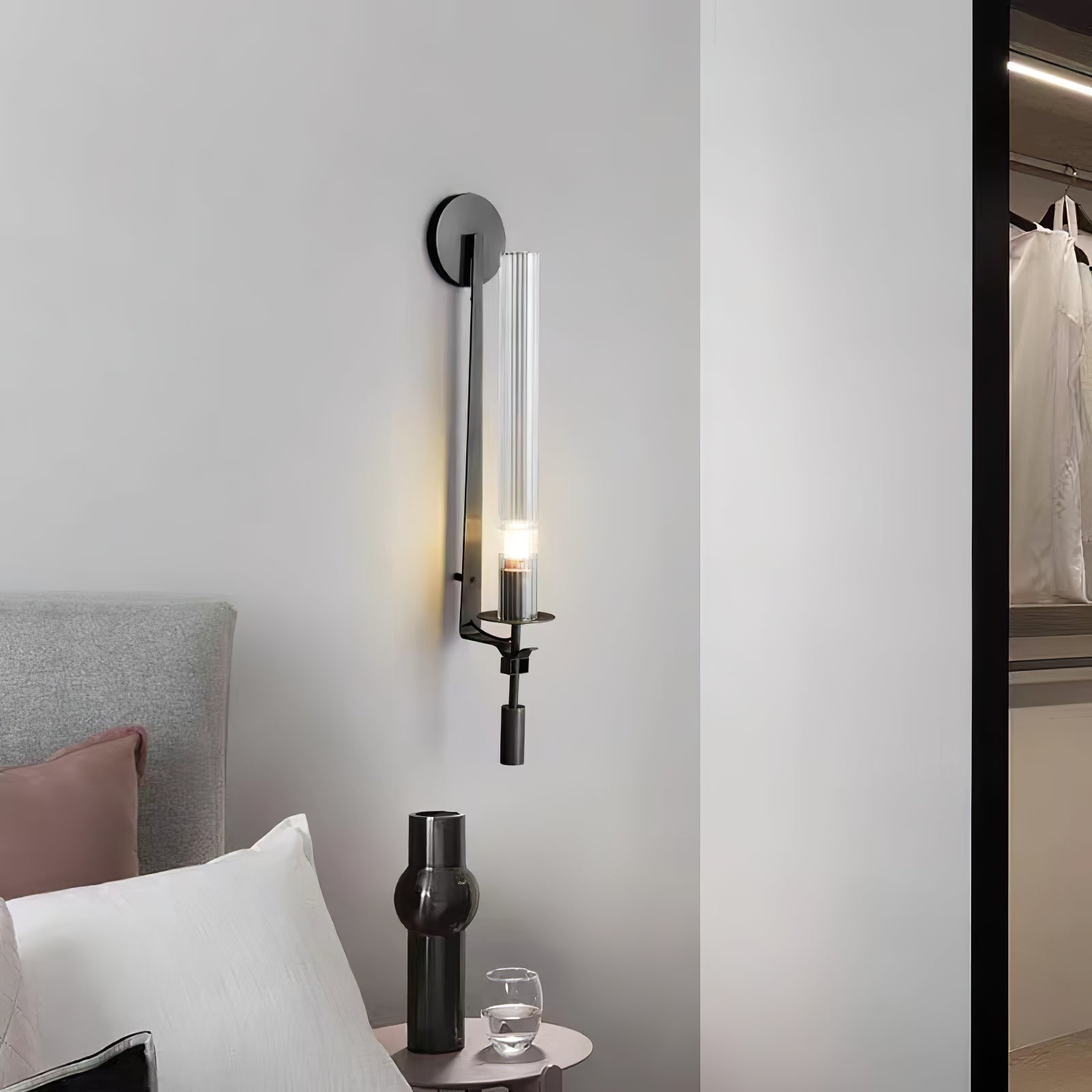 Kristy Glass Indoor Wall Lamp Farmhouse - Letslighting