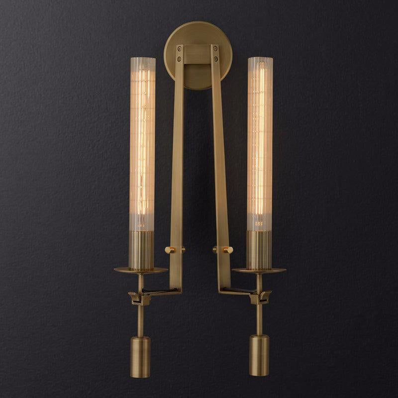 Kristy Glass Indoor Wall Lamp Farmhouse - Letslighting