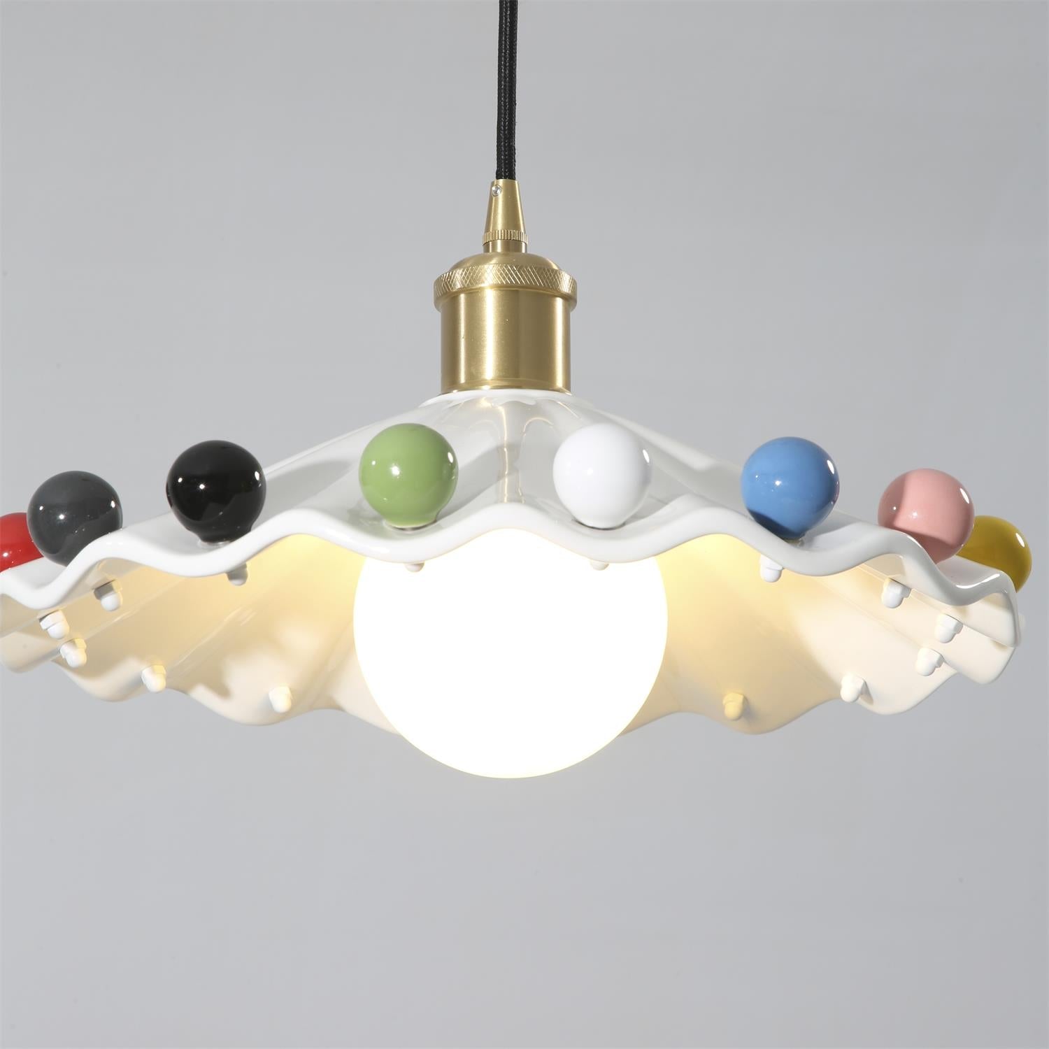 Pixen Wavy Ceramic Shade Pendant Lamp - Letslighting