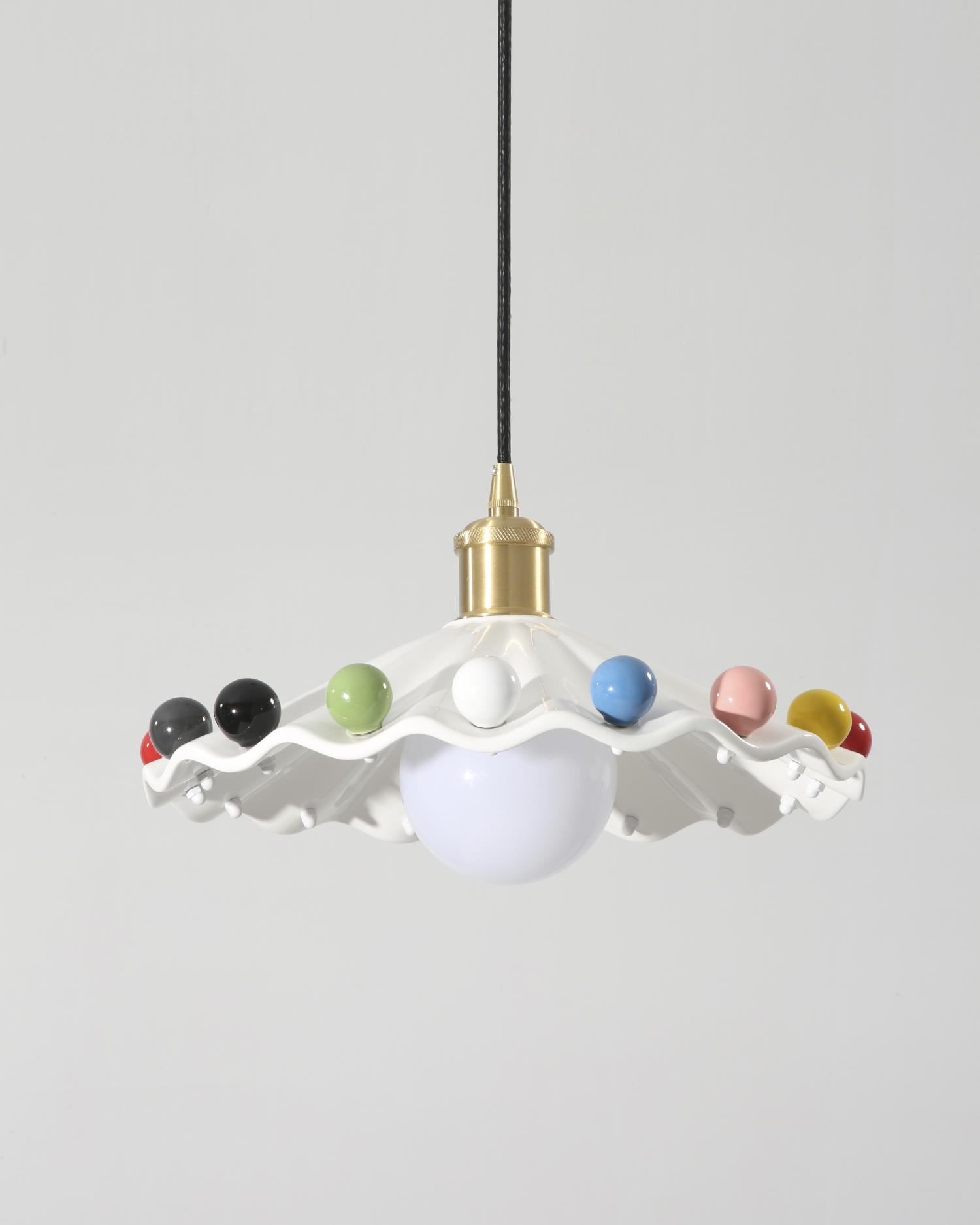 Pixen Wavy Ceramic Shade Pendant Lamp - Letslighting
