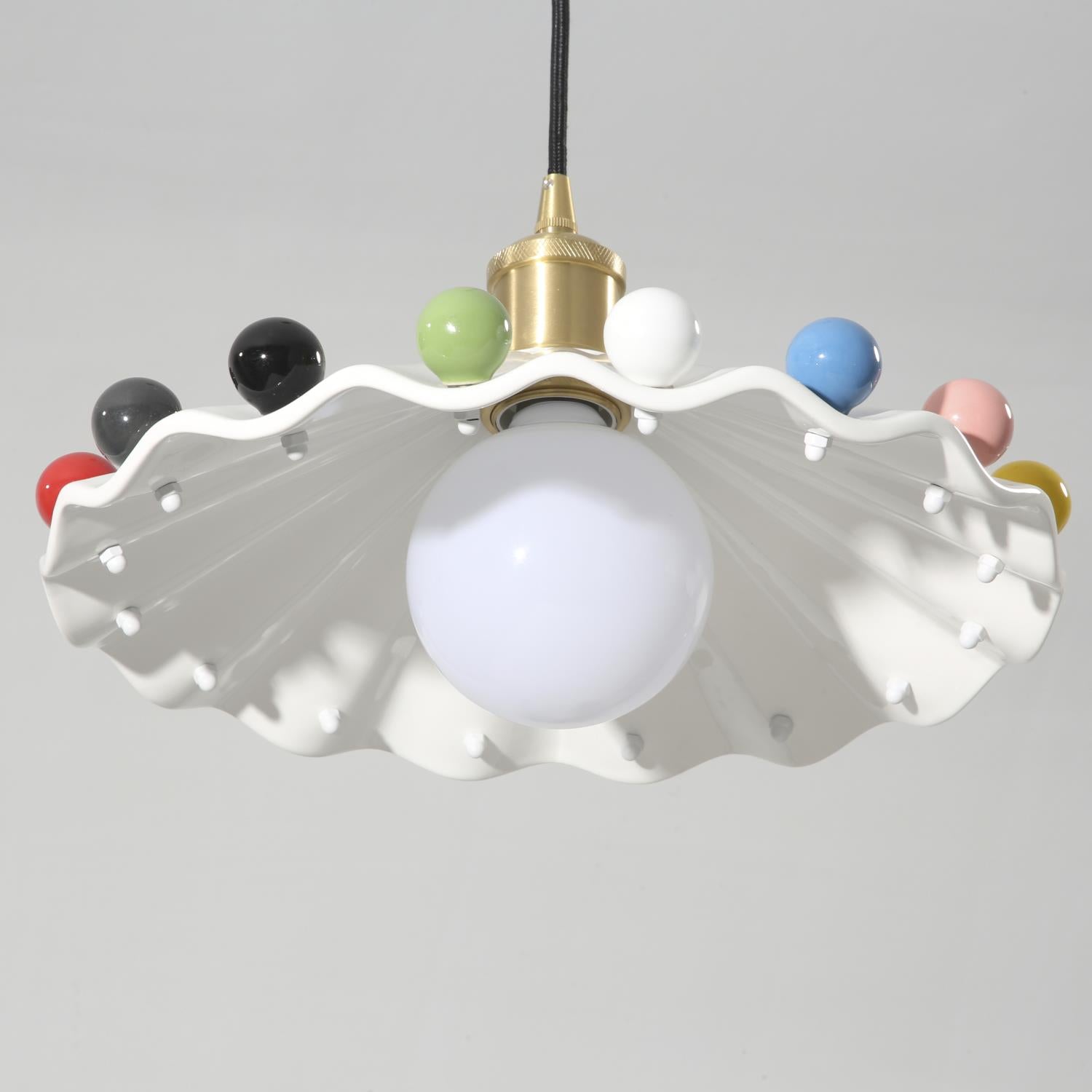 Pixen Wavy Ceramic Shade Pendant Lamp - Letslighting