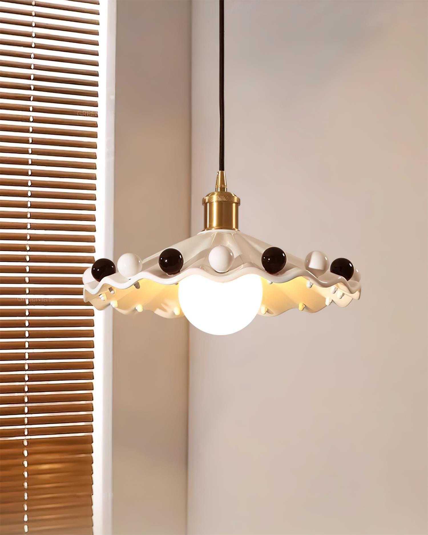Pixen Wavy Ceramic Shade Pendant Lamp - Letslighting