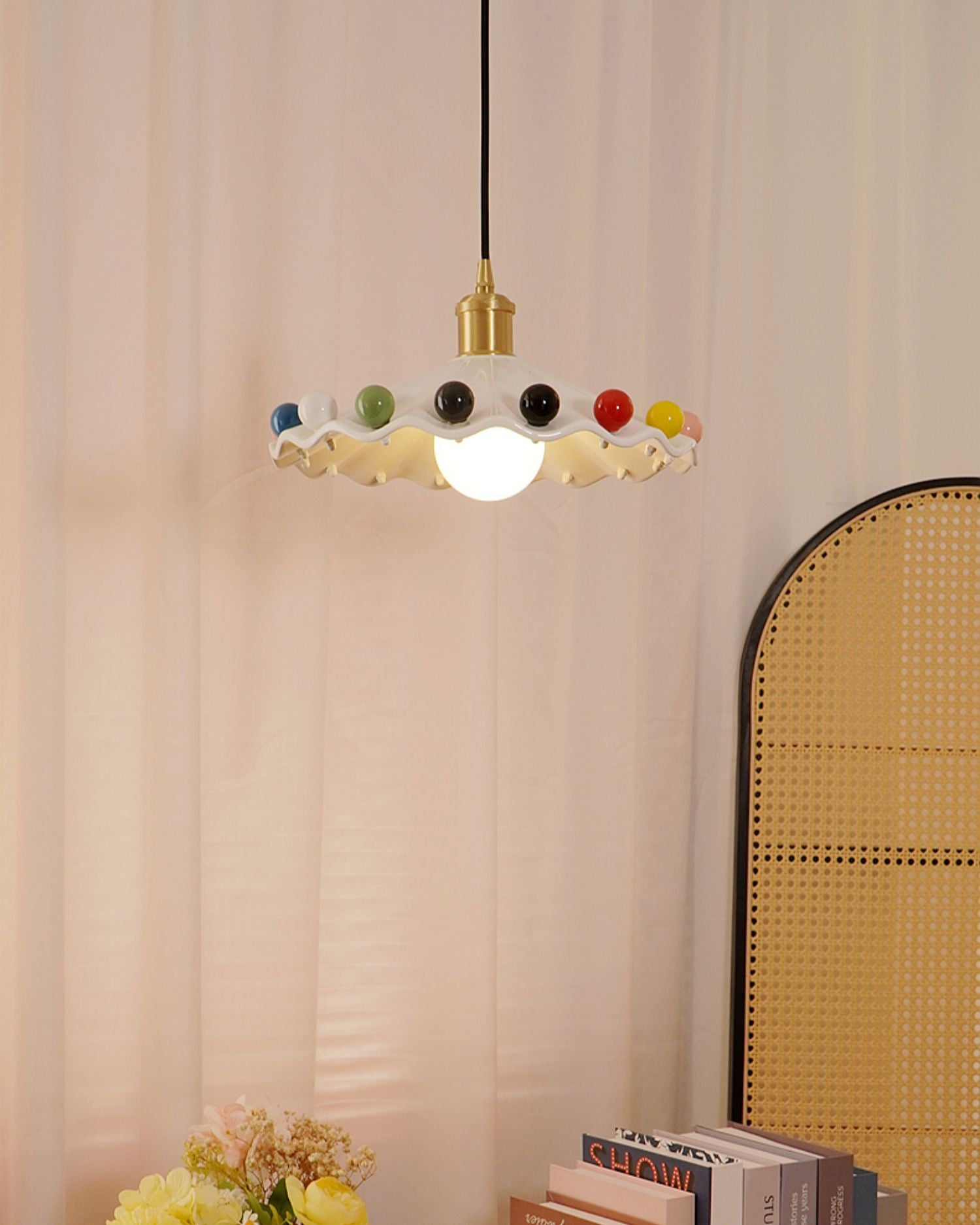Pixen Wavy Ceramic Shade Pendant Lamp - Letslighting