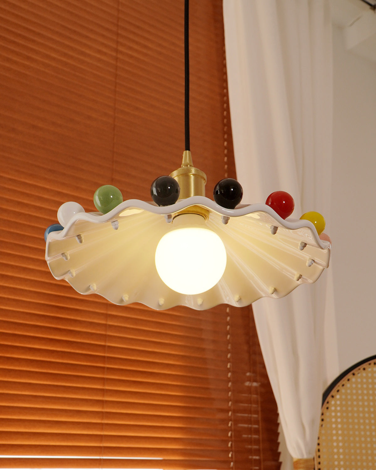 Pixen Wavy Ceramic Shade Pendant Lamp - Letslighting