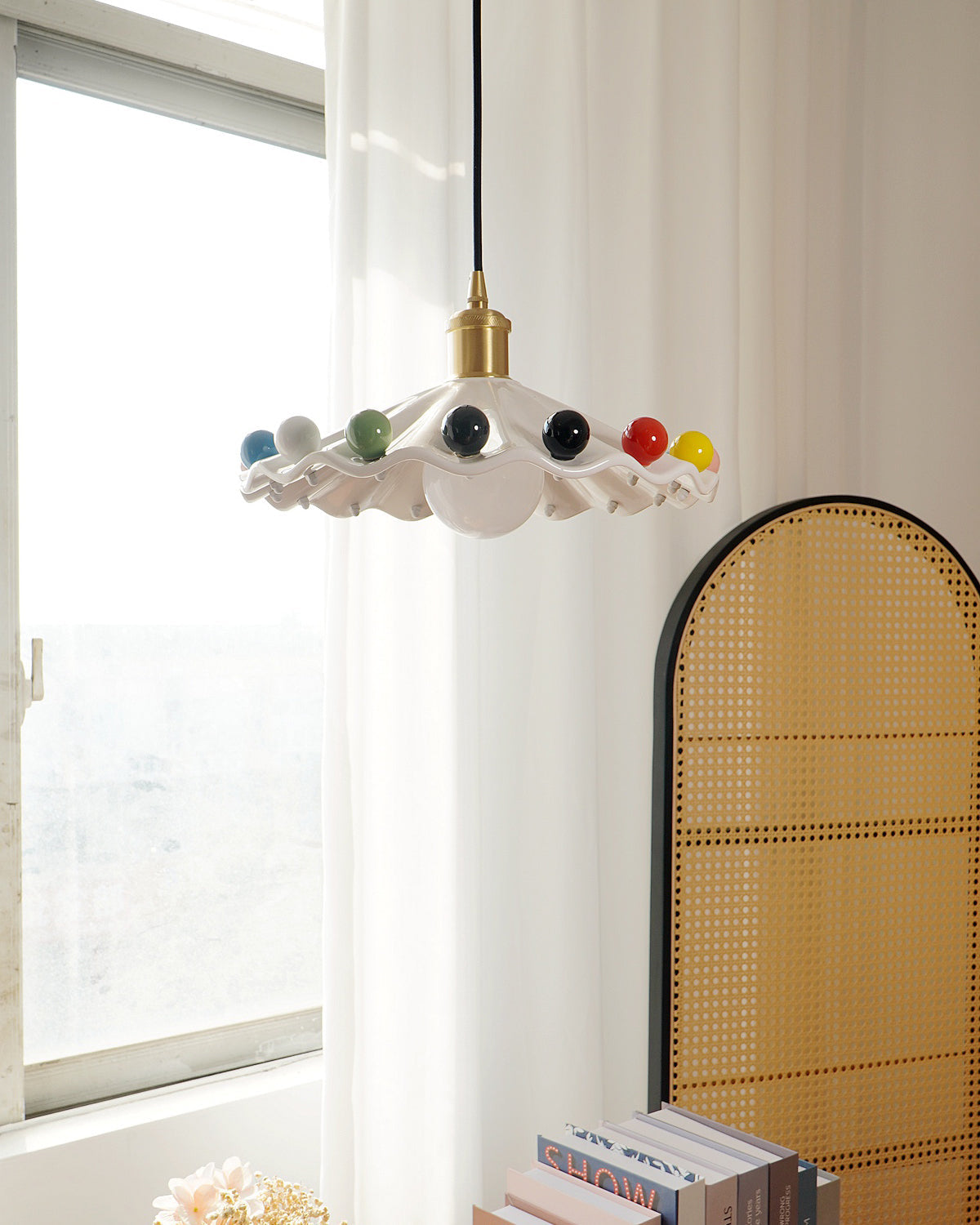 Pixen Wavy Ceramic Shade Pendant Lamp - Letslighting