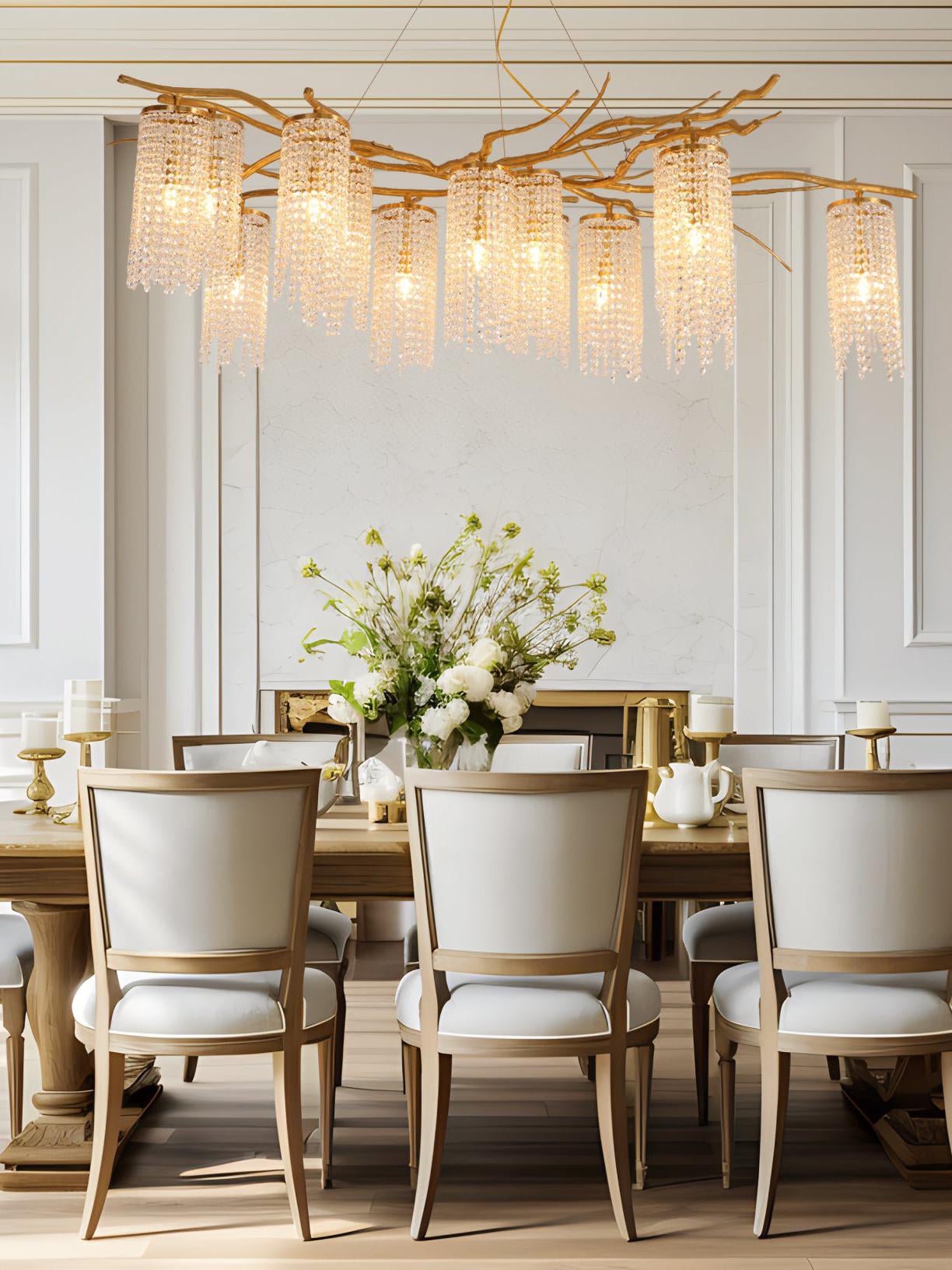Avvariel Organic Brass Chandelier - Letslighting