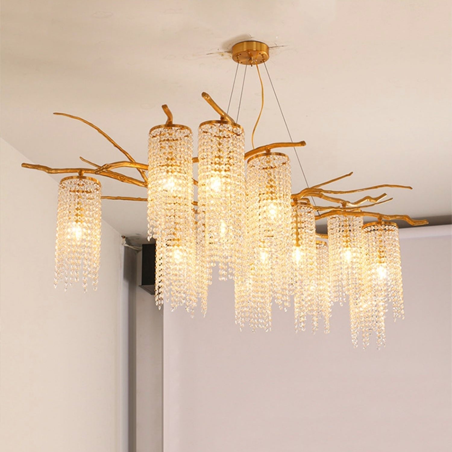 Avvariel Organic Brass Chandelier - Letslighting