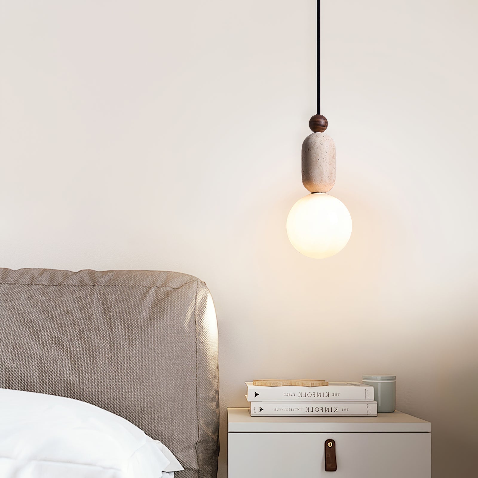 Vaarnii Travertine Pendant Light