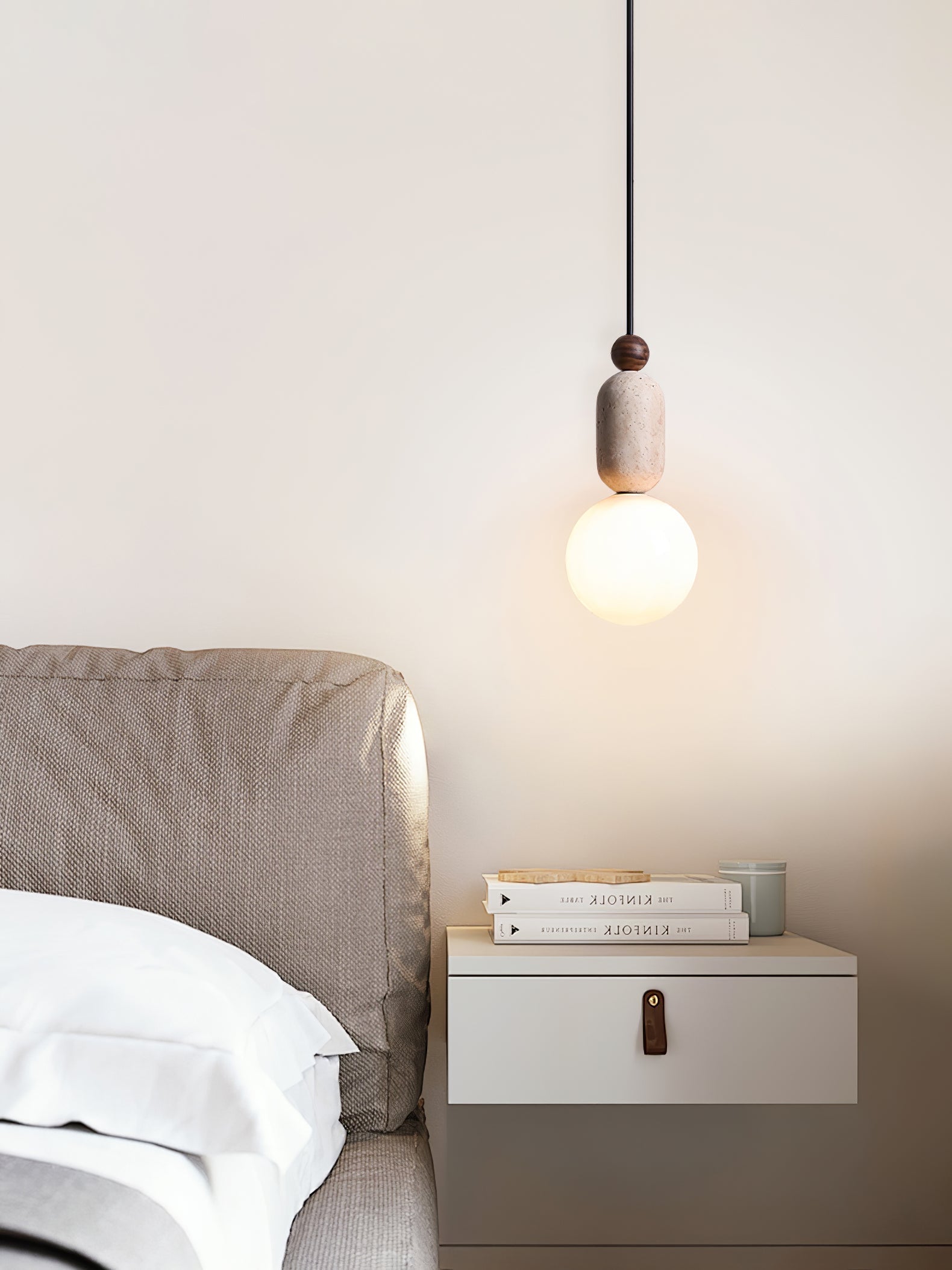 Vaarnii Travertine Pendant Light
