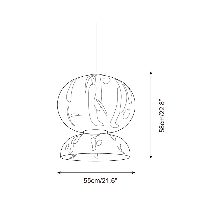 Formakami Pendant Lamp Abstract Layered Rice Paper - Letslighting