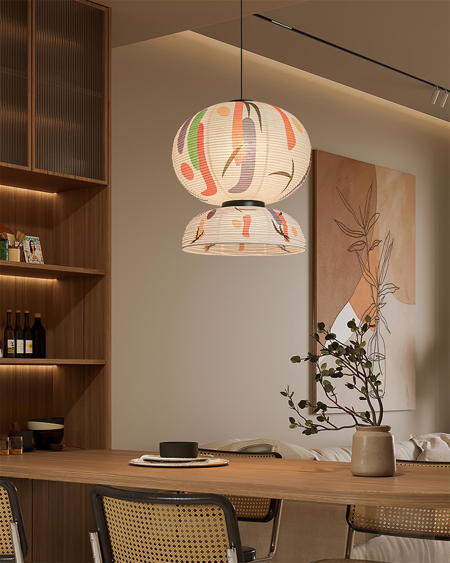 Formakami Pendant Lamp Abstract Layered Rice Paper - Letslighting