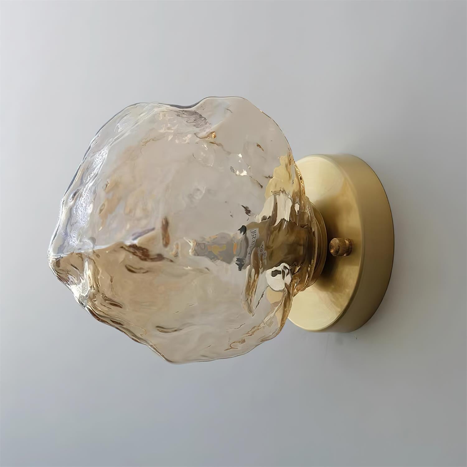 Gavli Textured Amber Glass Wall Lamp - Letslighting