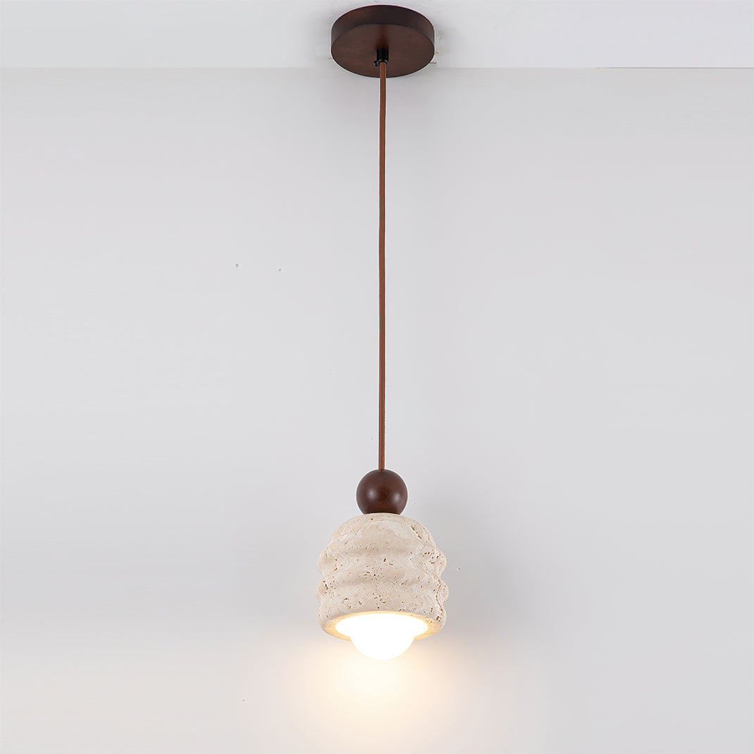 Ritta Travertine Ripple Pendant Light - Letslighting