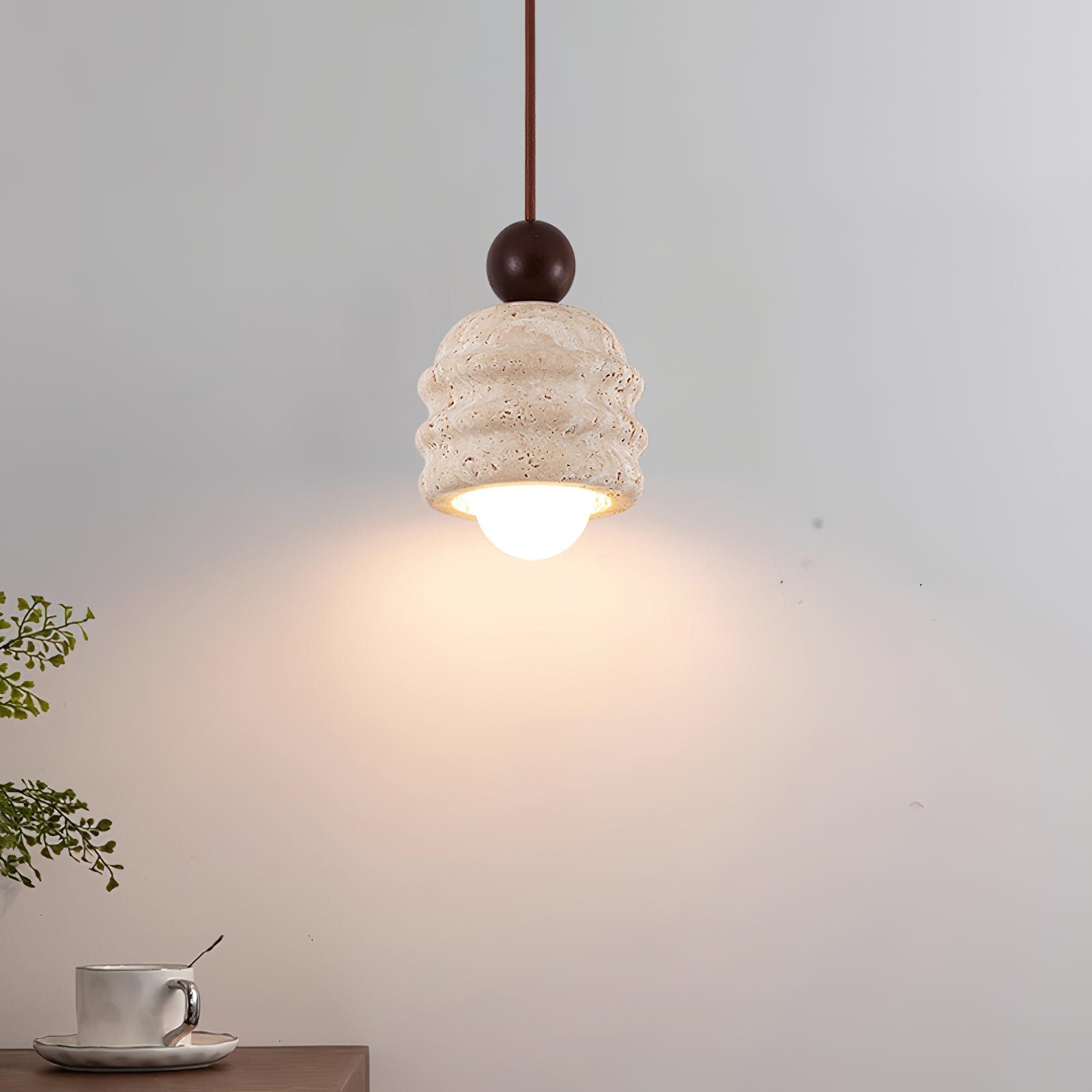 Ritta Travertine Ripple Pendant Light - Letslighting