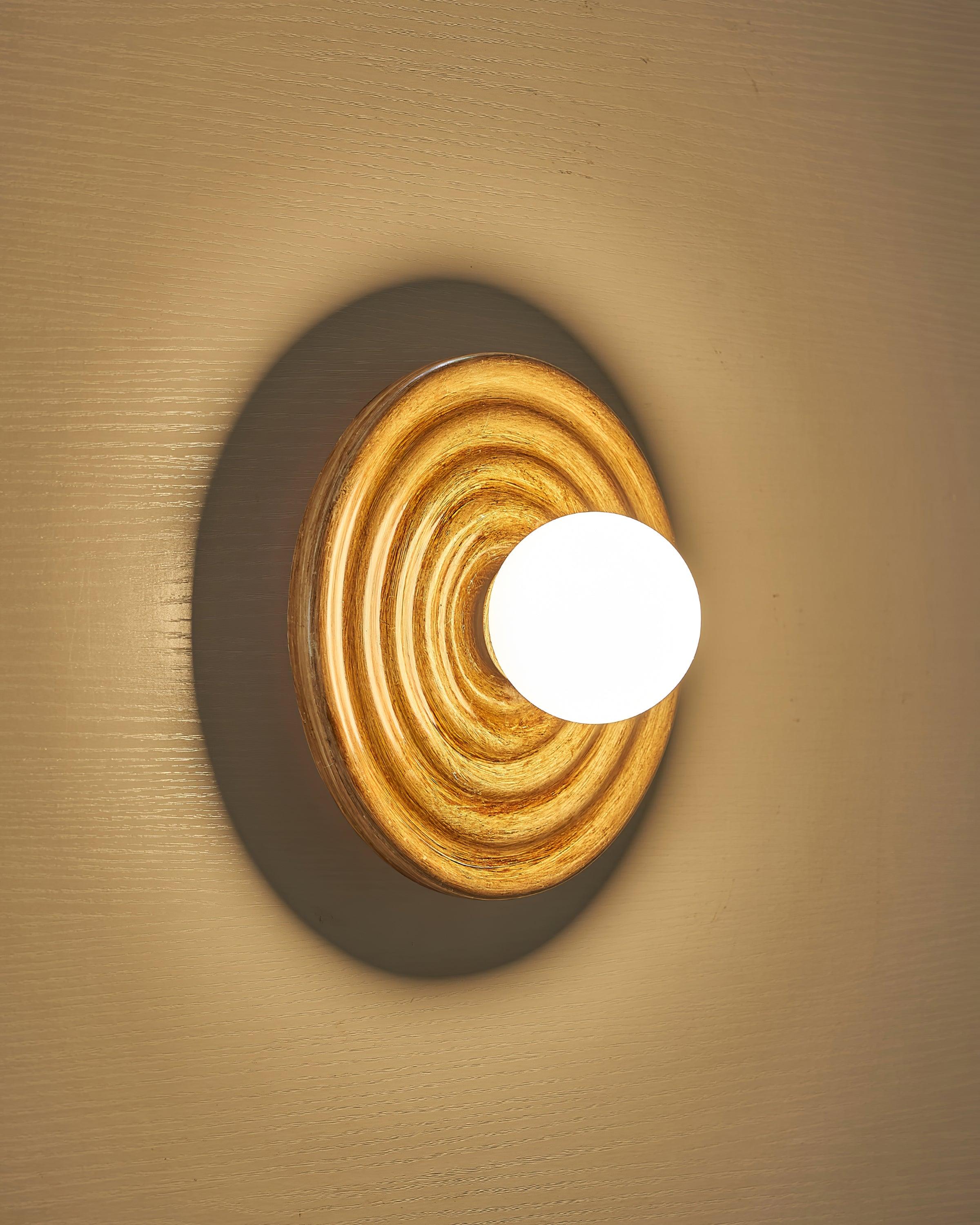 Ceiling Light Body Resin Rippled Canopy Organic Minimalist - Letslighting