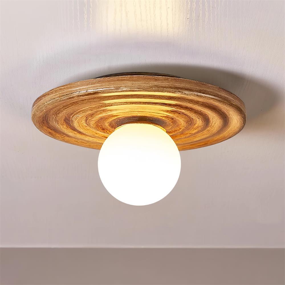 Ceiling Light Body Resin Rippled Canopy Organic Minimalist - Letslighting