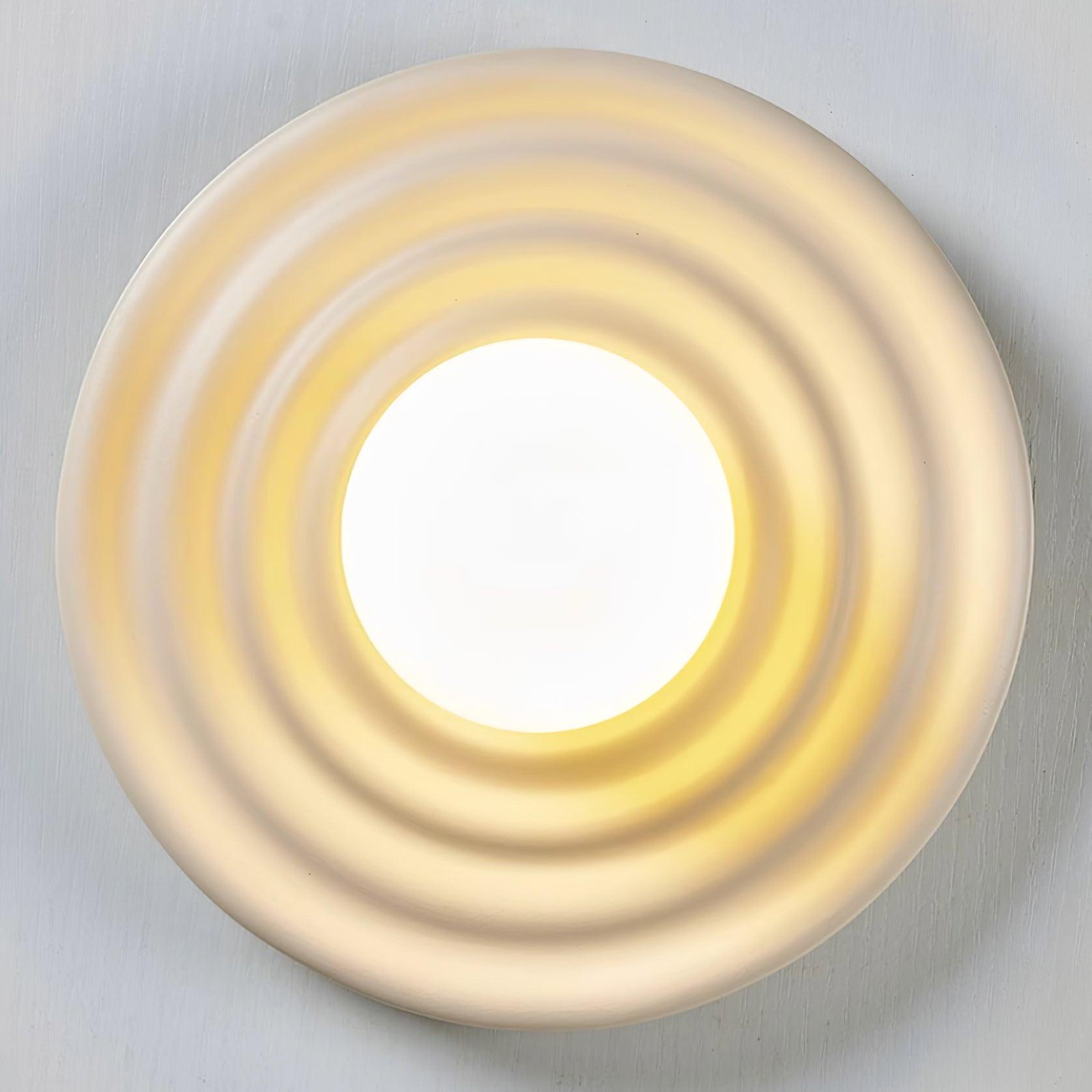 Ceiling Light Body Resin Rippled Canopy Organic Minimalist - Letslighting