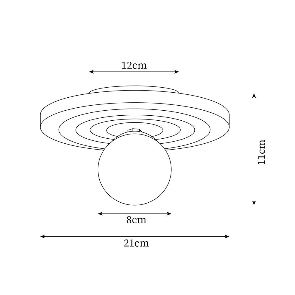 Ceiling Light Body Resin Rippled Canopy Organic Minimalist - Letslighting