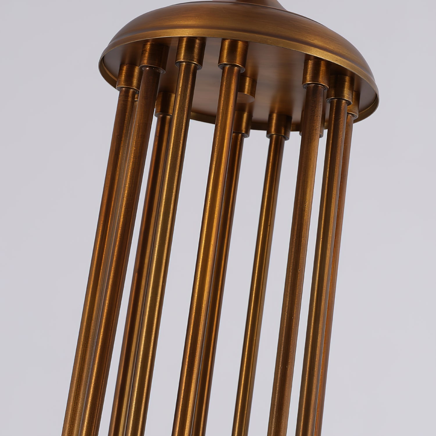 Ilsilis Vintage Industrial Amber Brass Chandelier - Letslighting