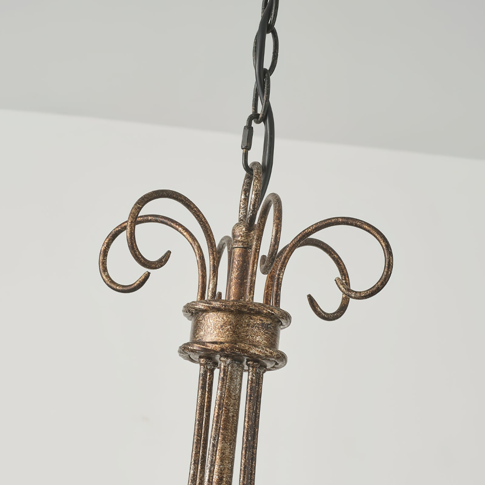 Itheira Vintage Industrial Rust Candlestick Chandelier - Letslighting