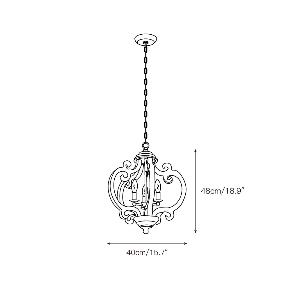 Myviniel Vintage Industrial Wooden Pendant Lamp - Letslighting