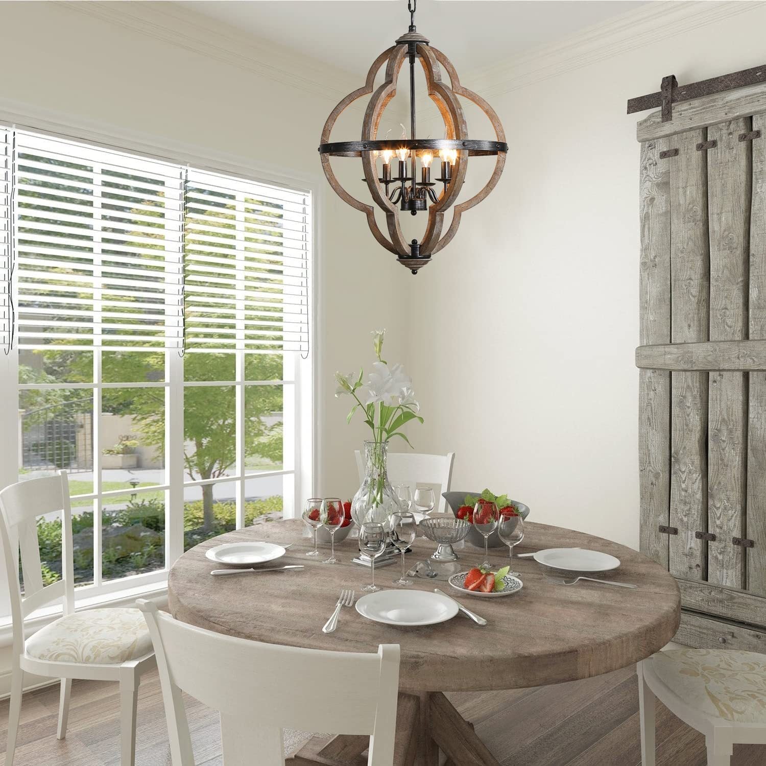 Cilorora Vintage Industrial Wood Pendant Lamp - Letslighting