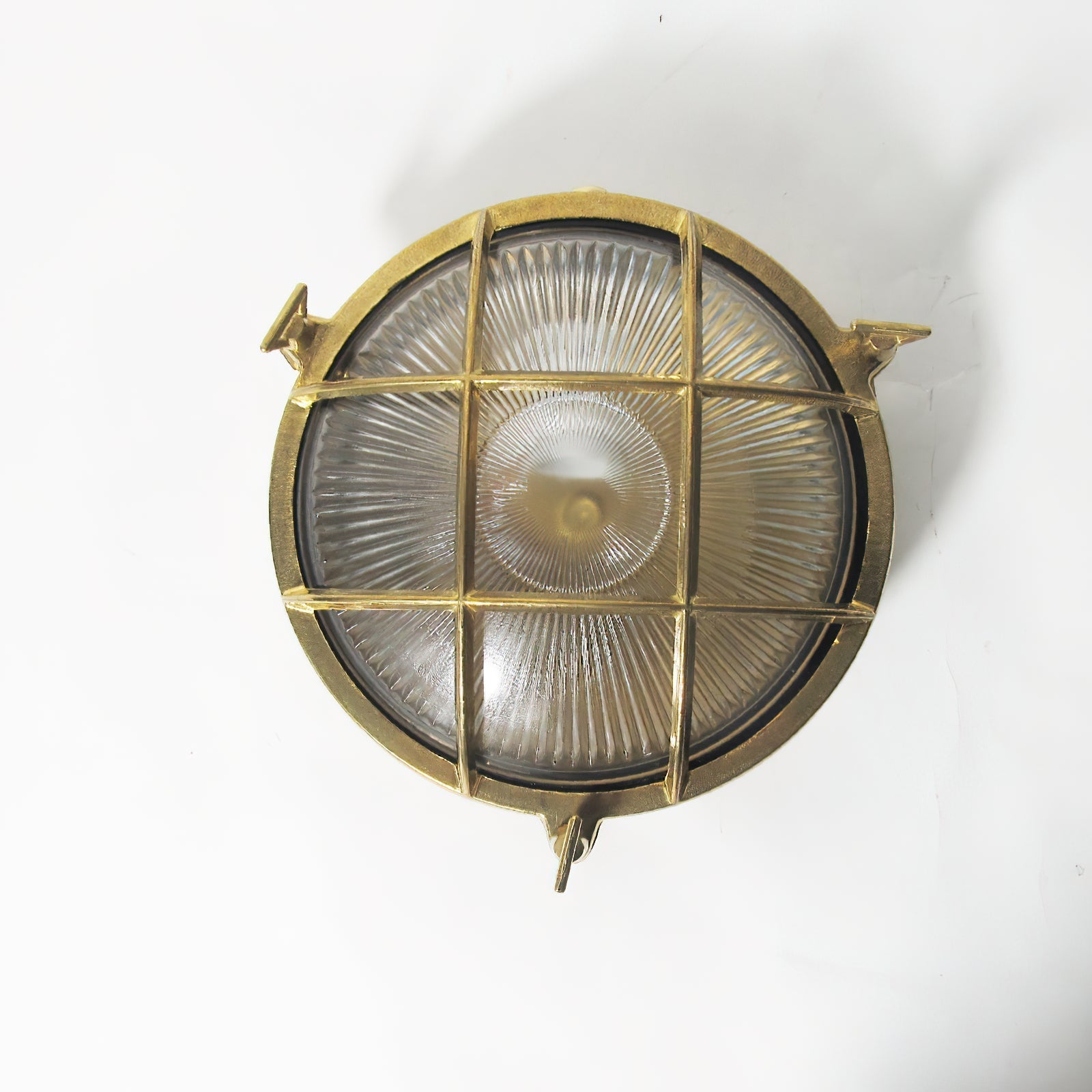 Erthearis Vintage Brass Bunker Sconce Wall Lamp - Letslighting