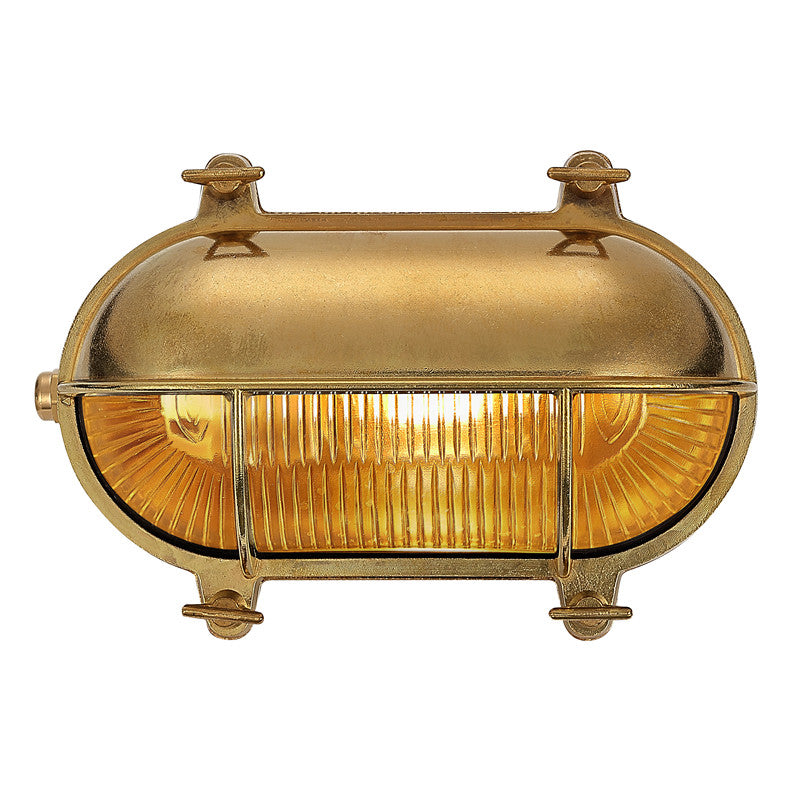 Erthearis Vintage Brass Bunker Sconce Wall Lamp - Letslighting