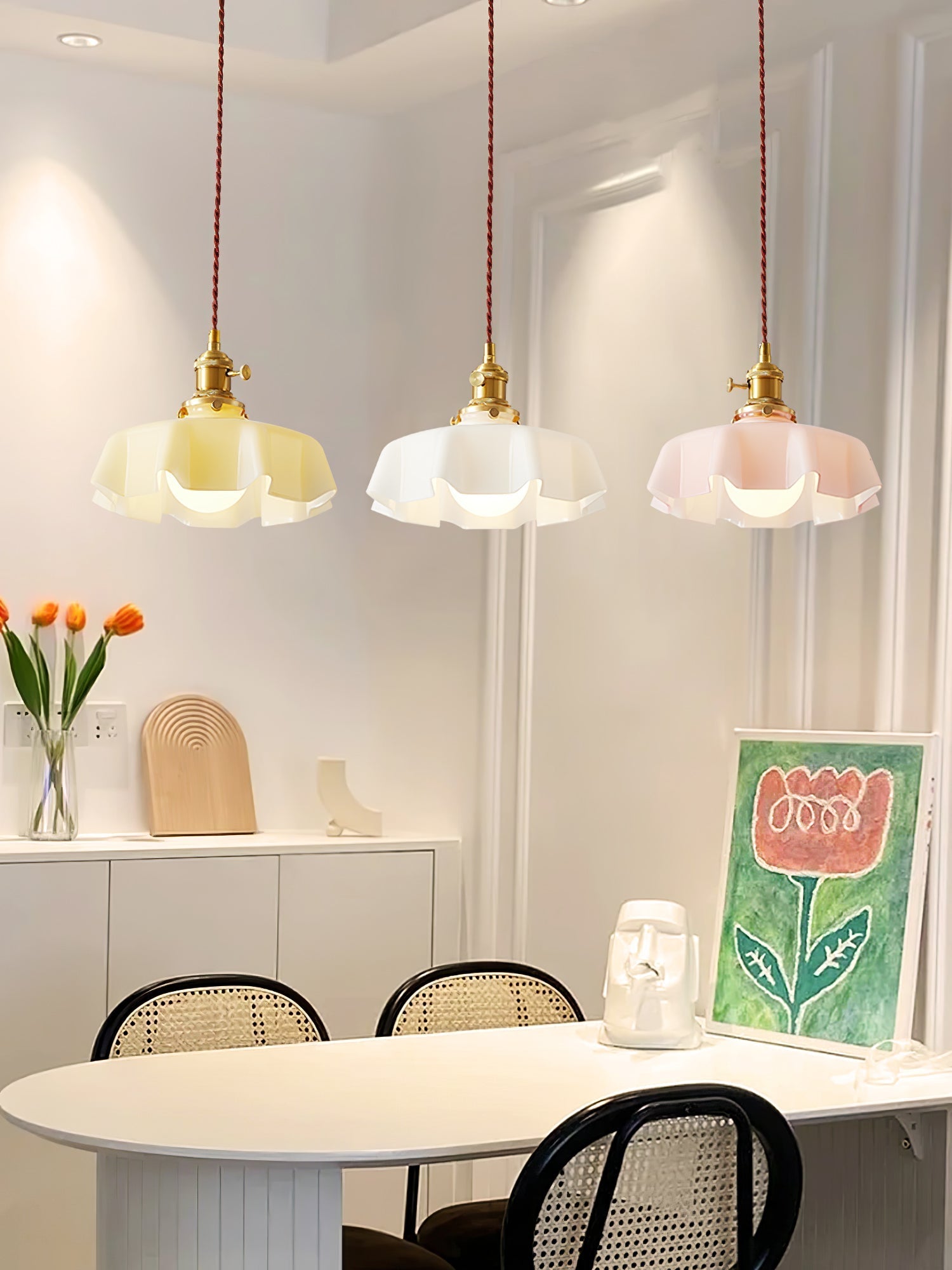 Lustra Pendant Light French Flower for Dining Room - Letslighting