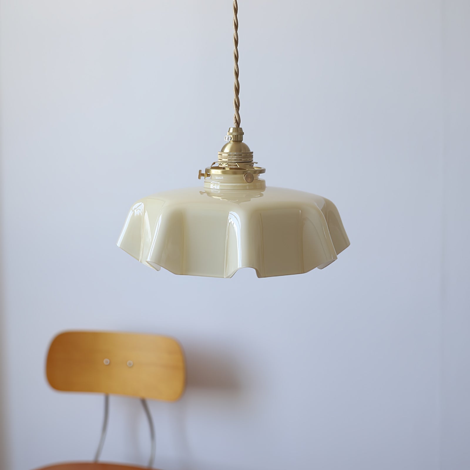 Aria Farmhouse Ruffled Pendant Light