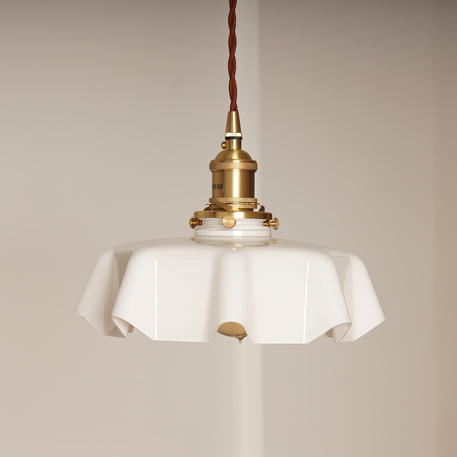 Aria Farmhouse Ruffled Pendant Light