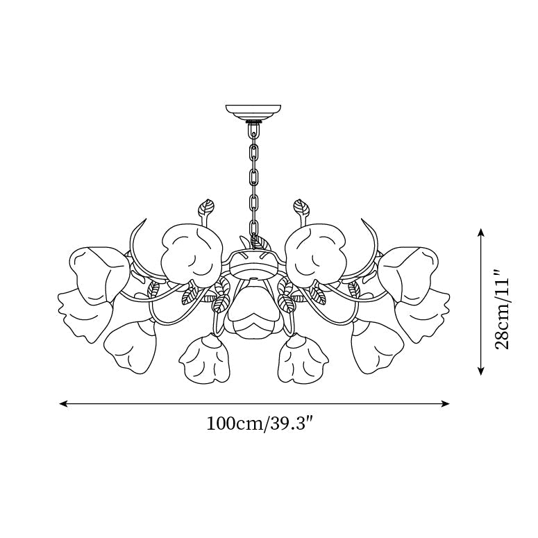 Siena Chandelier Floral Petal Romance - Letslighting