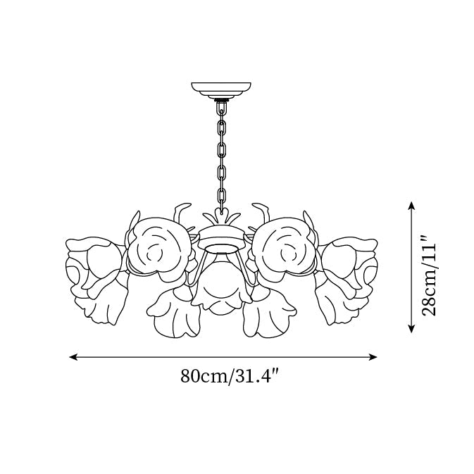 Siena Chandelier Floral Petal Romance - Letslighting