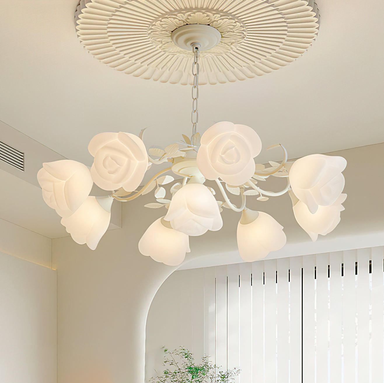 Siena Chandelier Floral Petal Romance - Letslighting
