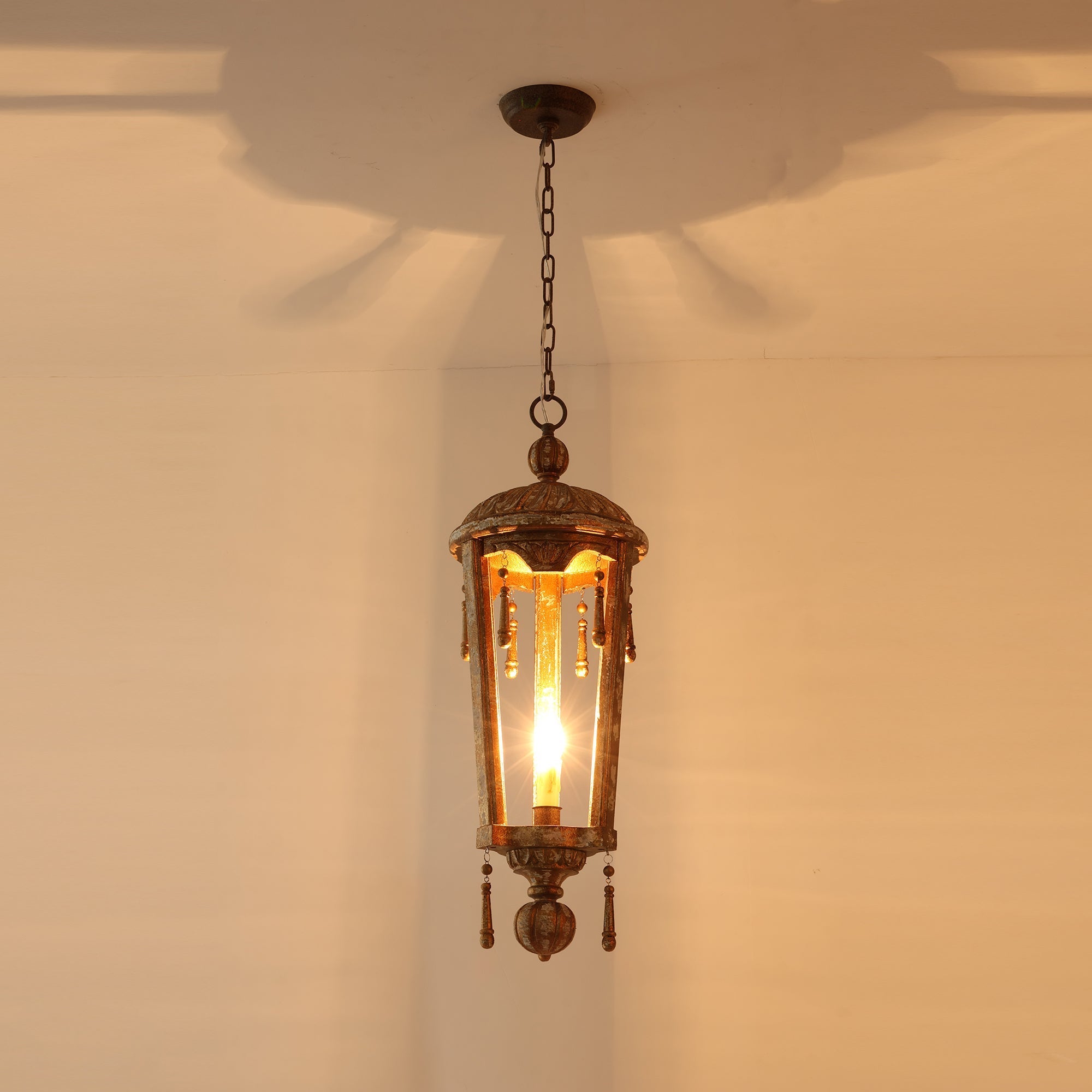 Nylire Individual Creativity Woodcarving Lantern Pendant Lamp - Letslighting