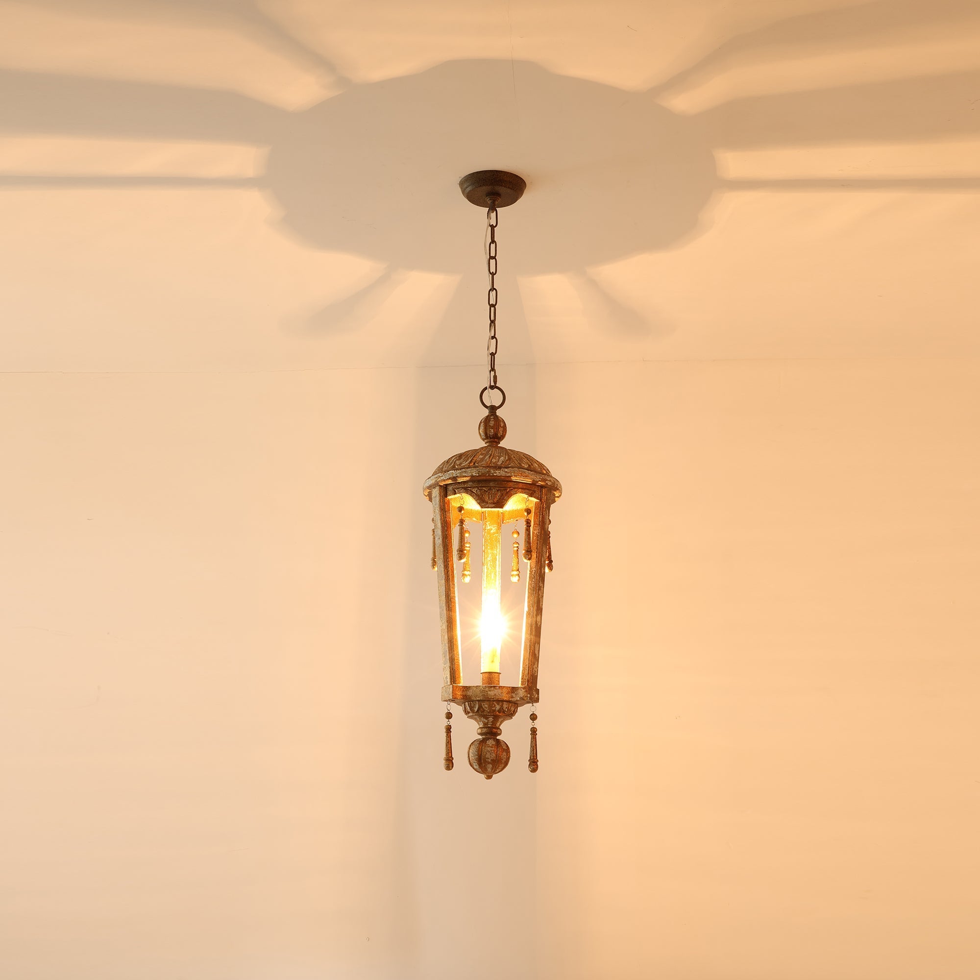 Nylire Individual Creativity Woodcarving Lantern Pendant Lamp - Letslighting