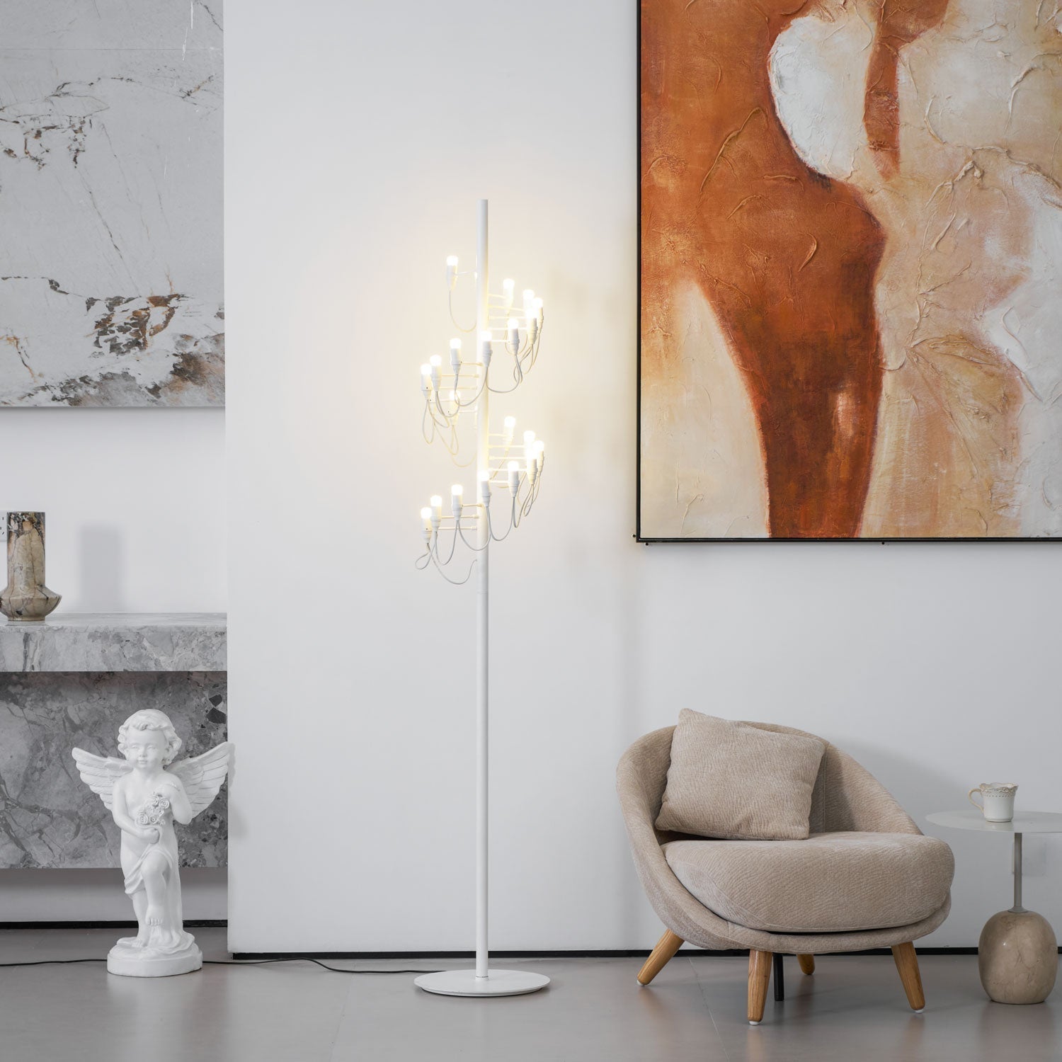 Olliryra Sculptural Steel Floor Lamp - Letslighting