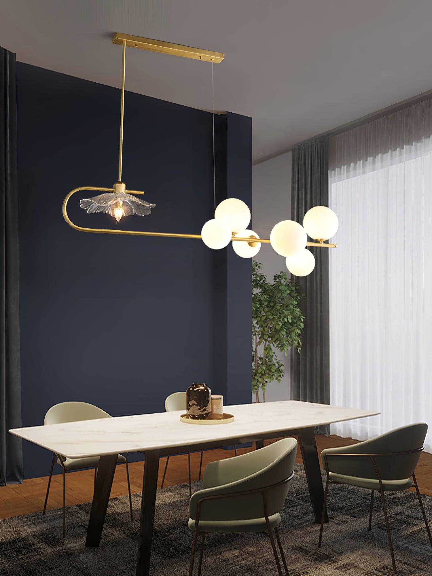 Lustra Pendant Lamp Golden Glass Brass - Letslighting