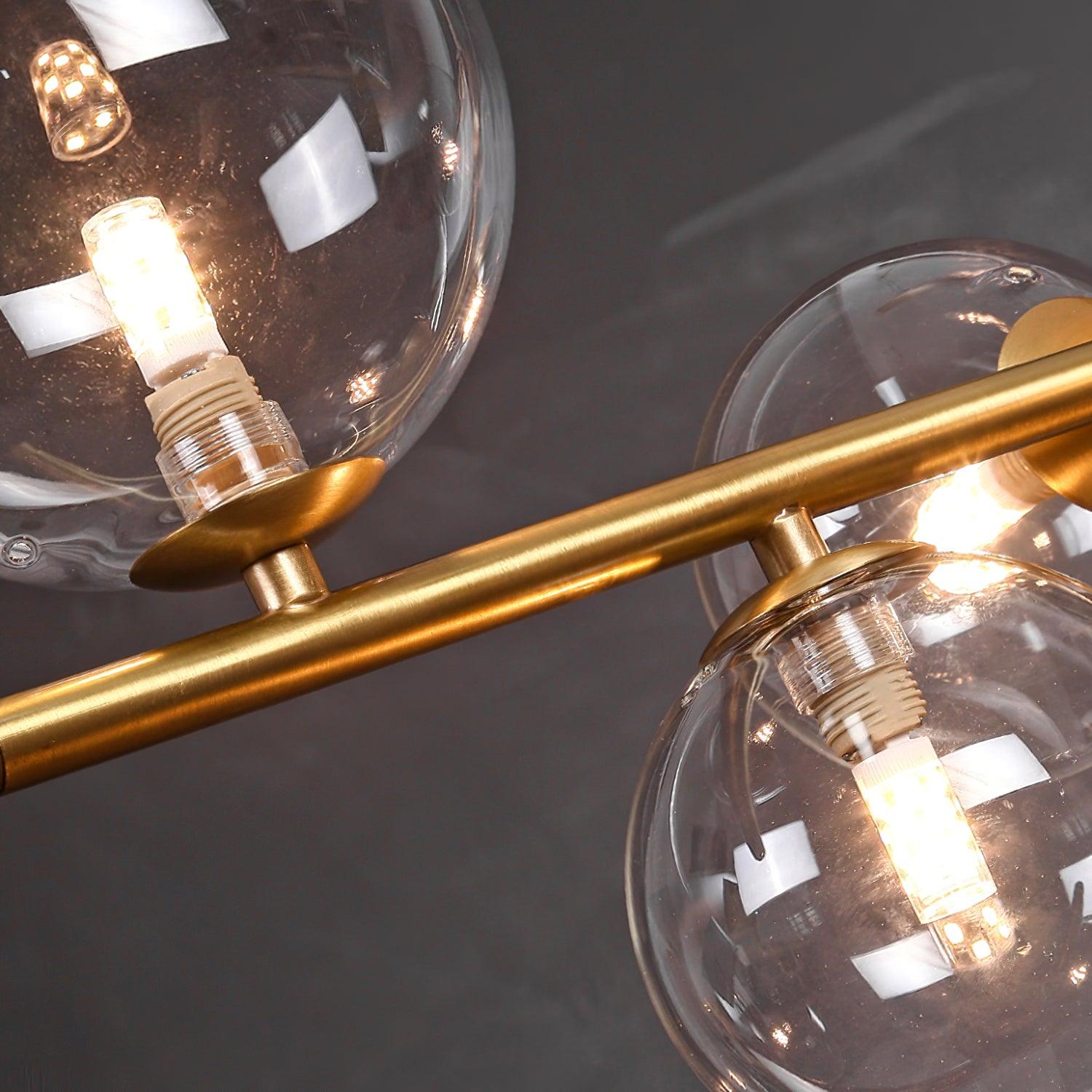 Lustra Pendant Lamp Golden Glass Brass - Letslighting