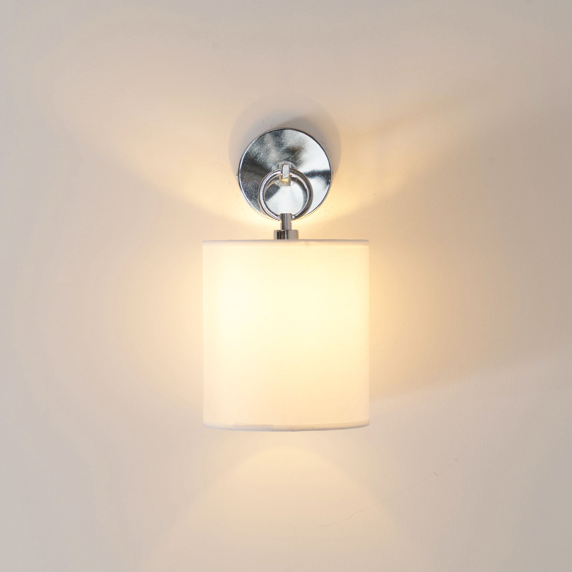 Cotheor Modern Minimalist Circle Brass Fabric Sconce Wall Lamp - Letslighting