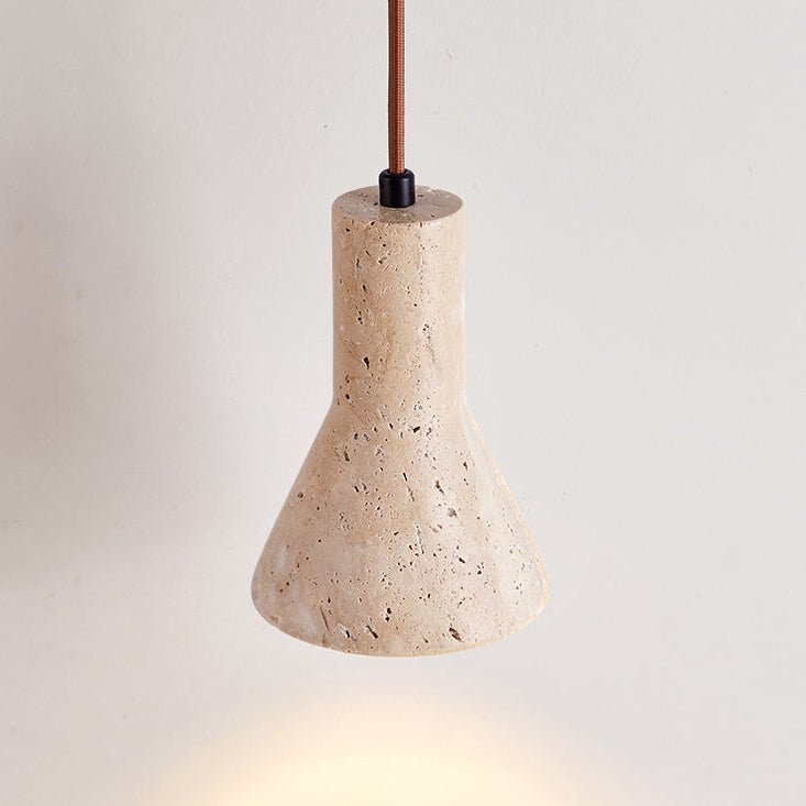 Funnel Modern Travertine Pendant Light