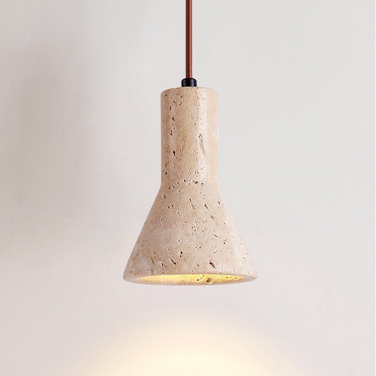 Funnel Modern Travertine Pendant Light