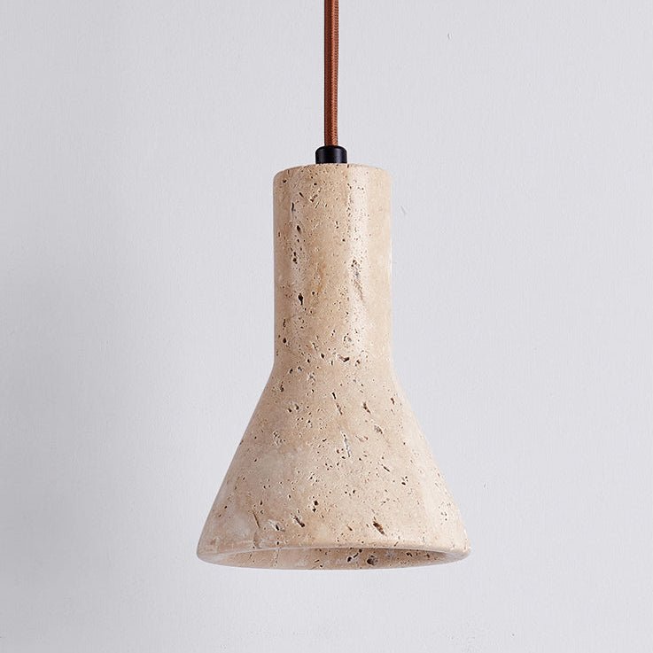 Funnel Modern Travertine Pendant Light